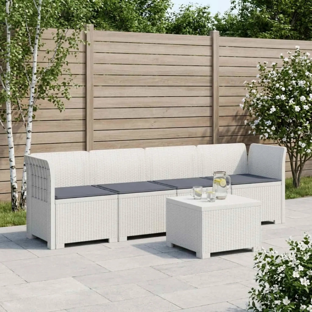Divano da Giardino a 4 Posti con Cuscini in Stile Rattan PP 3443865