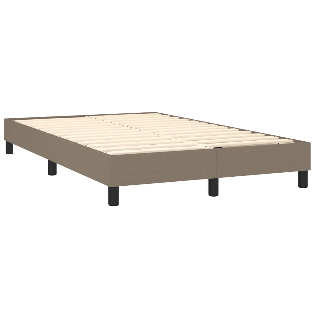 Letto a Molle con Materasso e LED Tortora 120x190 cm in Tessuto 3270043