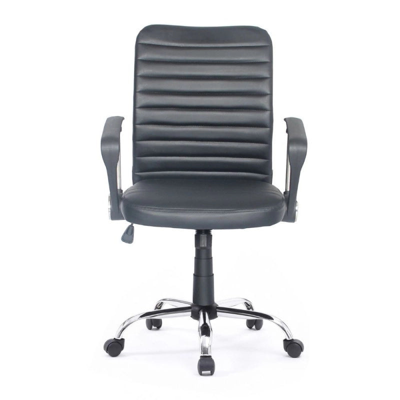Poltrona ufficio Asgar base cromata nera