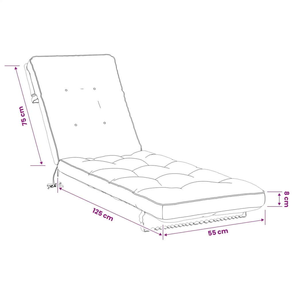 Cuscino per Lettino VIANEN 100% Poliestere Blu Scuro 953836