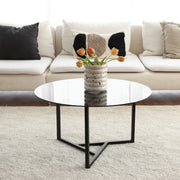 Esperia, Tavolino da Salotto Forma Rotonda, 75x75x42h cm Grigio Tortora