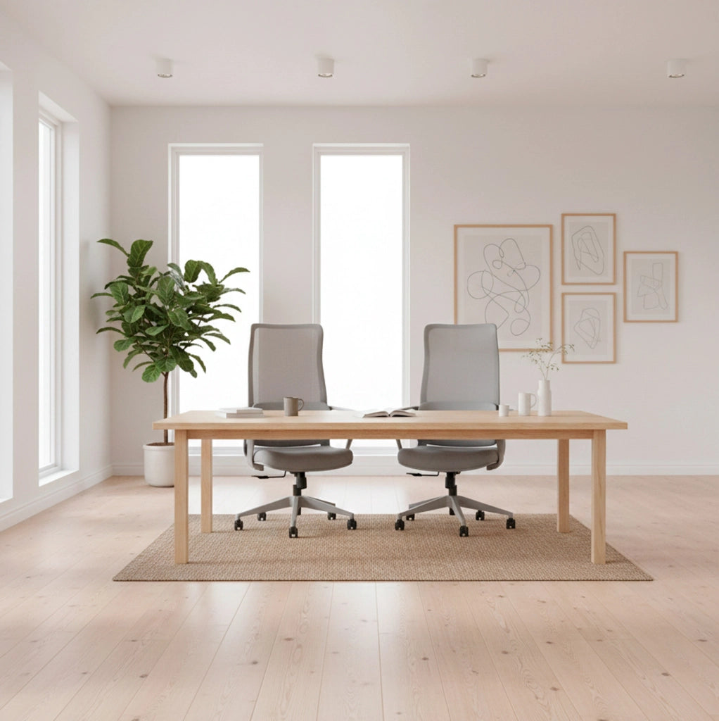 Sedia studio Hispanohogar altezza regolabile in tessuto gris