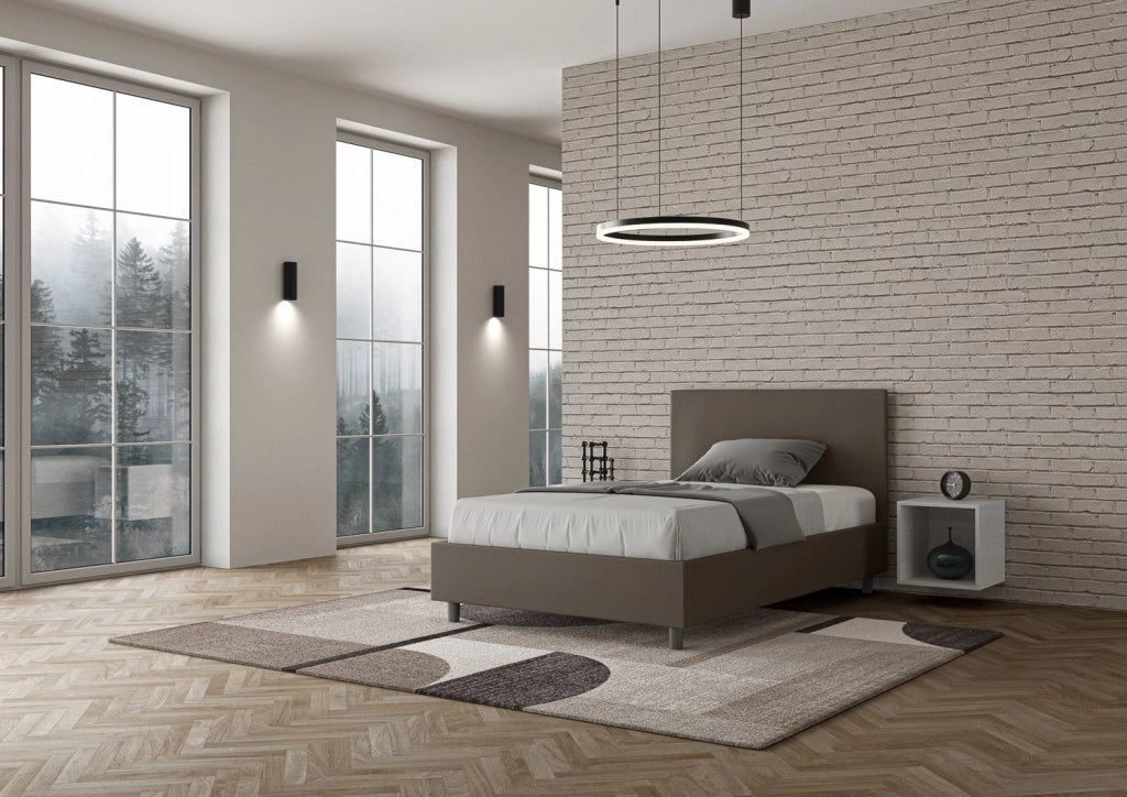 Letto 1 Piazza e Mezzo 120x190 cm Senza Rete Adele Cappuccino