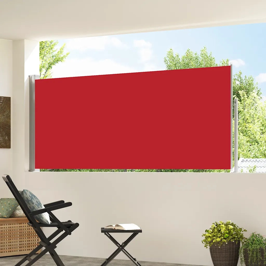 Tenda da Sole Laterale Retrattile 120 x 300 cm Rossa 45362