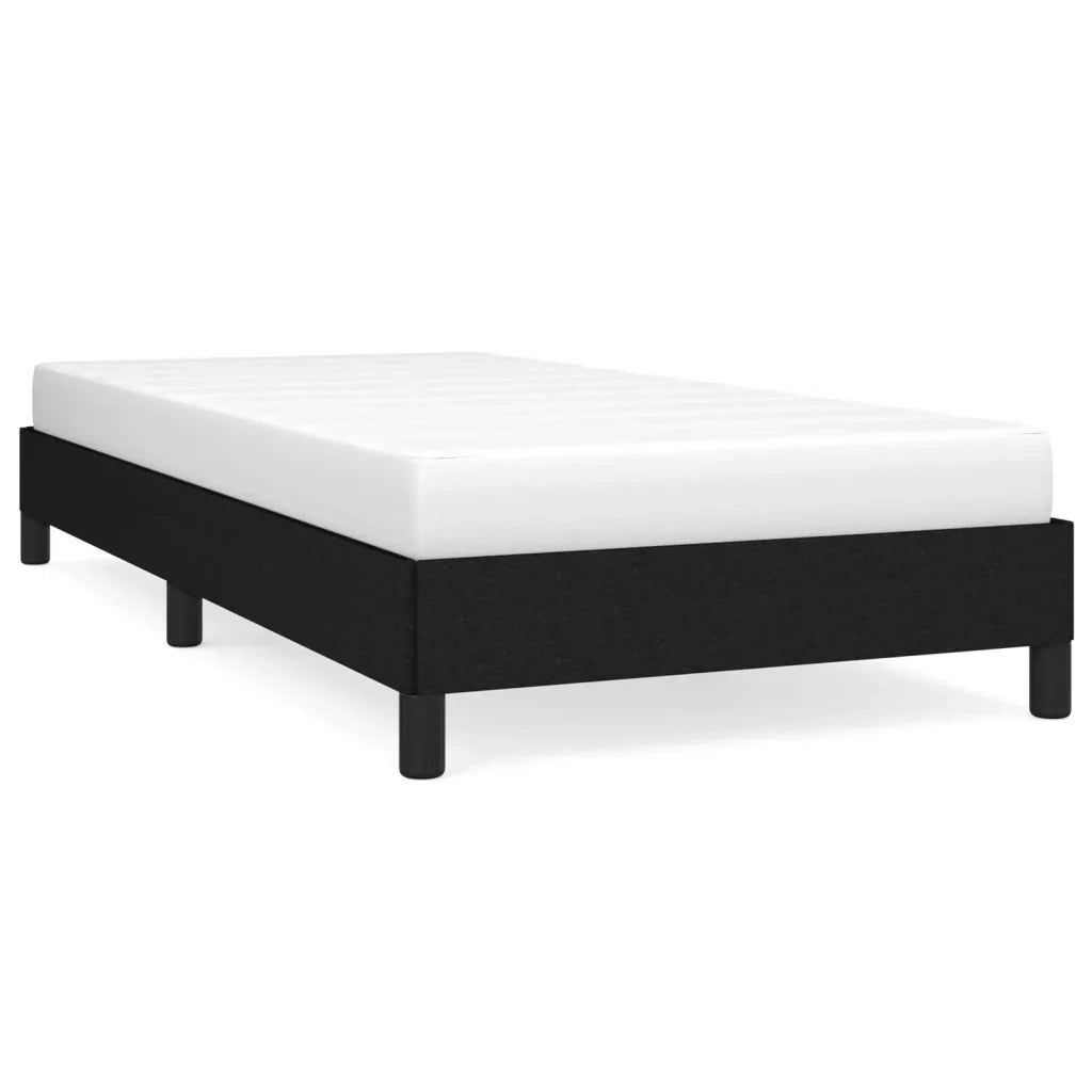Letto singolo | Letto per adulti | Giroletto senza Materasso Nero 100x200 cm in Tessuto