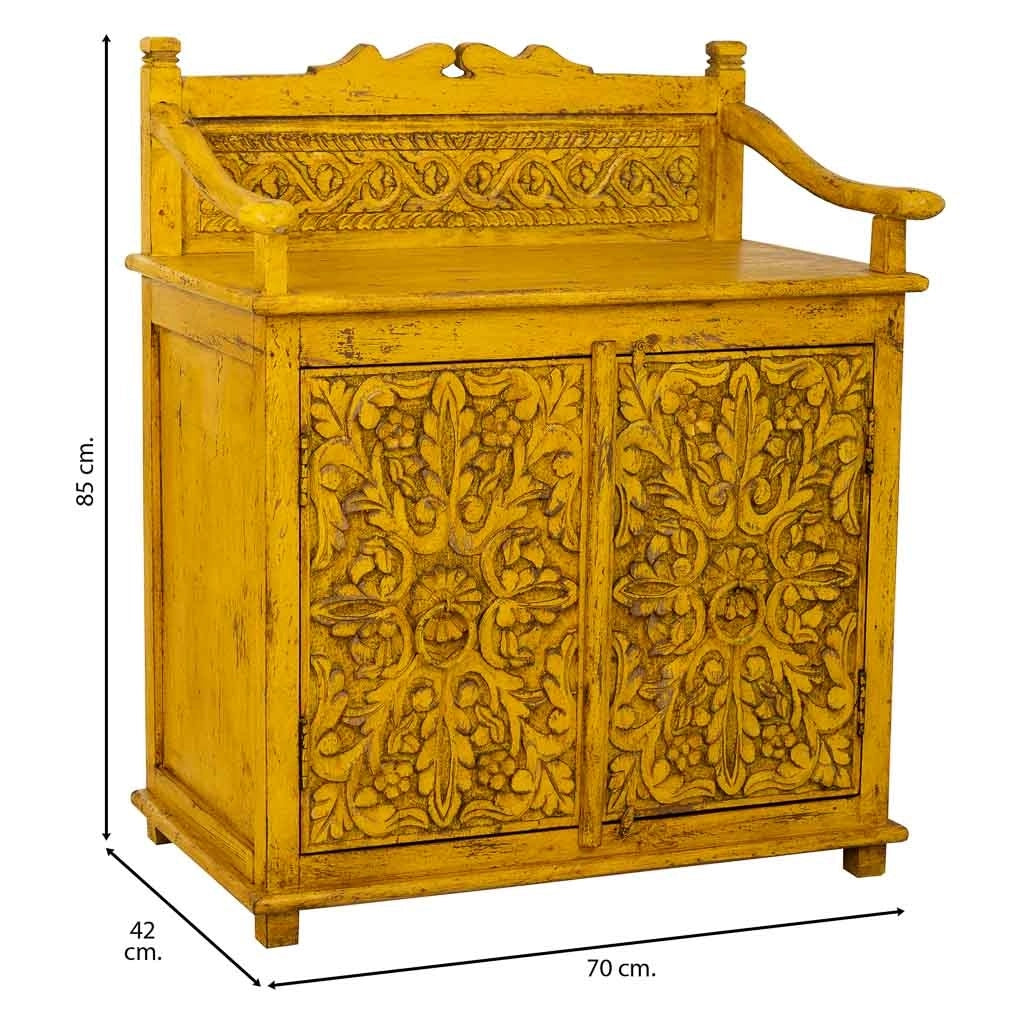 Credenza in legno giallo 70x42x85
