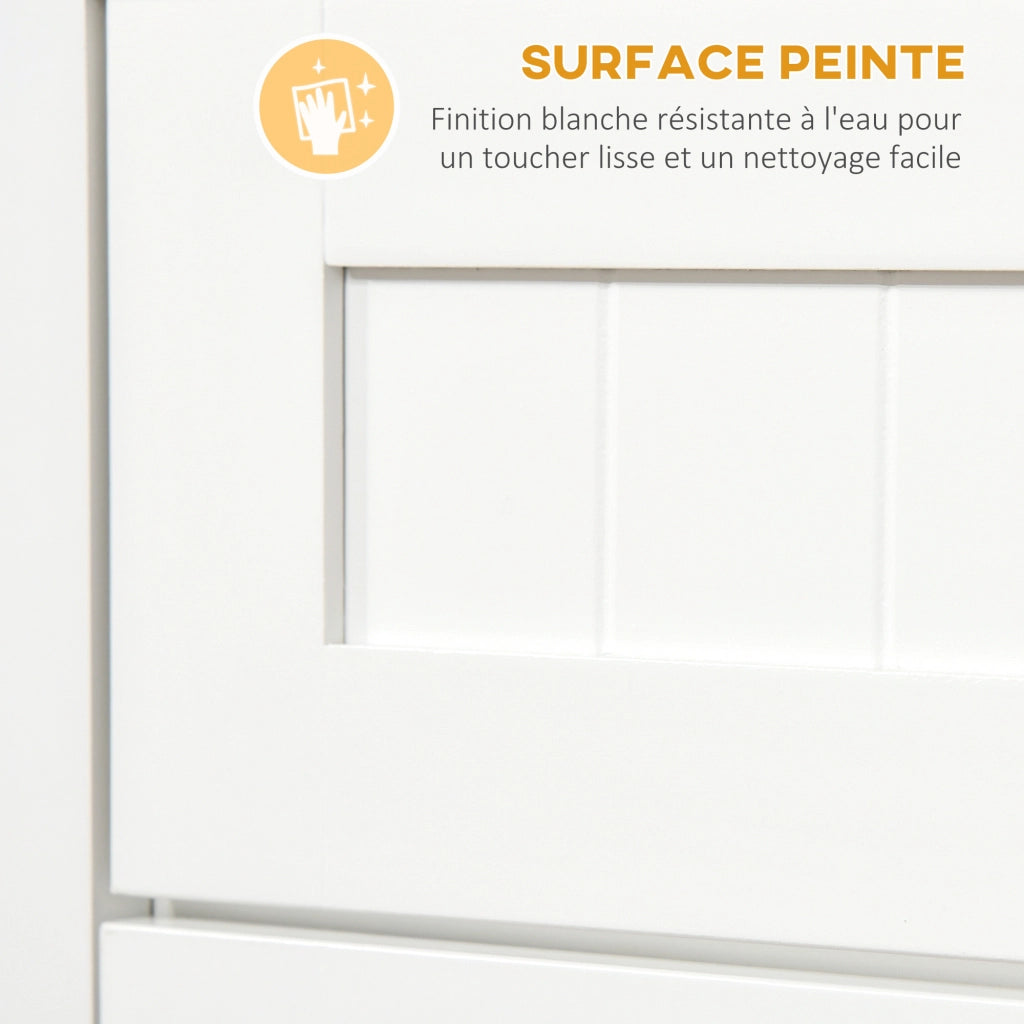 Mobile cucina con microonde e cassetto ¨C Minimal ¨C 60x40x122,5 cm bianco