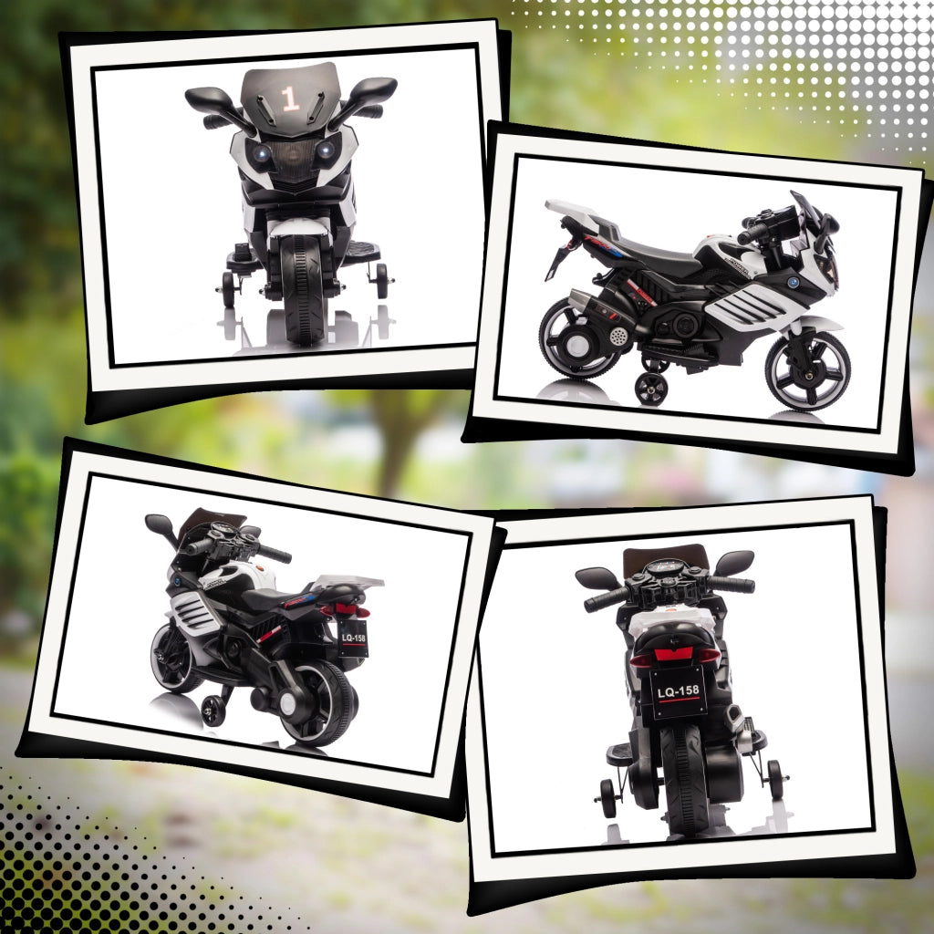 Auto elettrica per bambini 6V ¨C Xylo ¨C bianco con luci e suoni