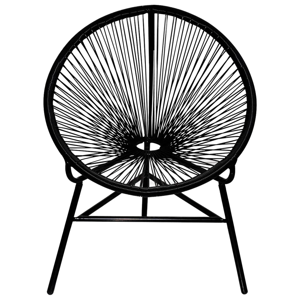 Sedia da Giardino | Sedie da Esterno Acapulco in Polyrattan Nera