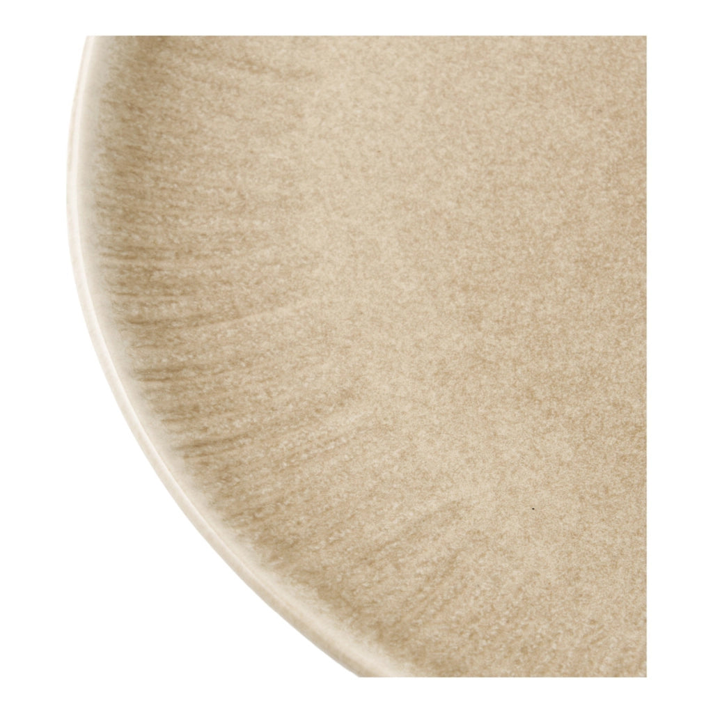 Piatto da cena Viola in gres beige ø27 cm — set da 4