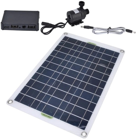 Pompa solare per fontana - Efficienza elevata - 50 W - Ecologica - Adatta per laghetti - 800 L/h