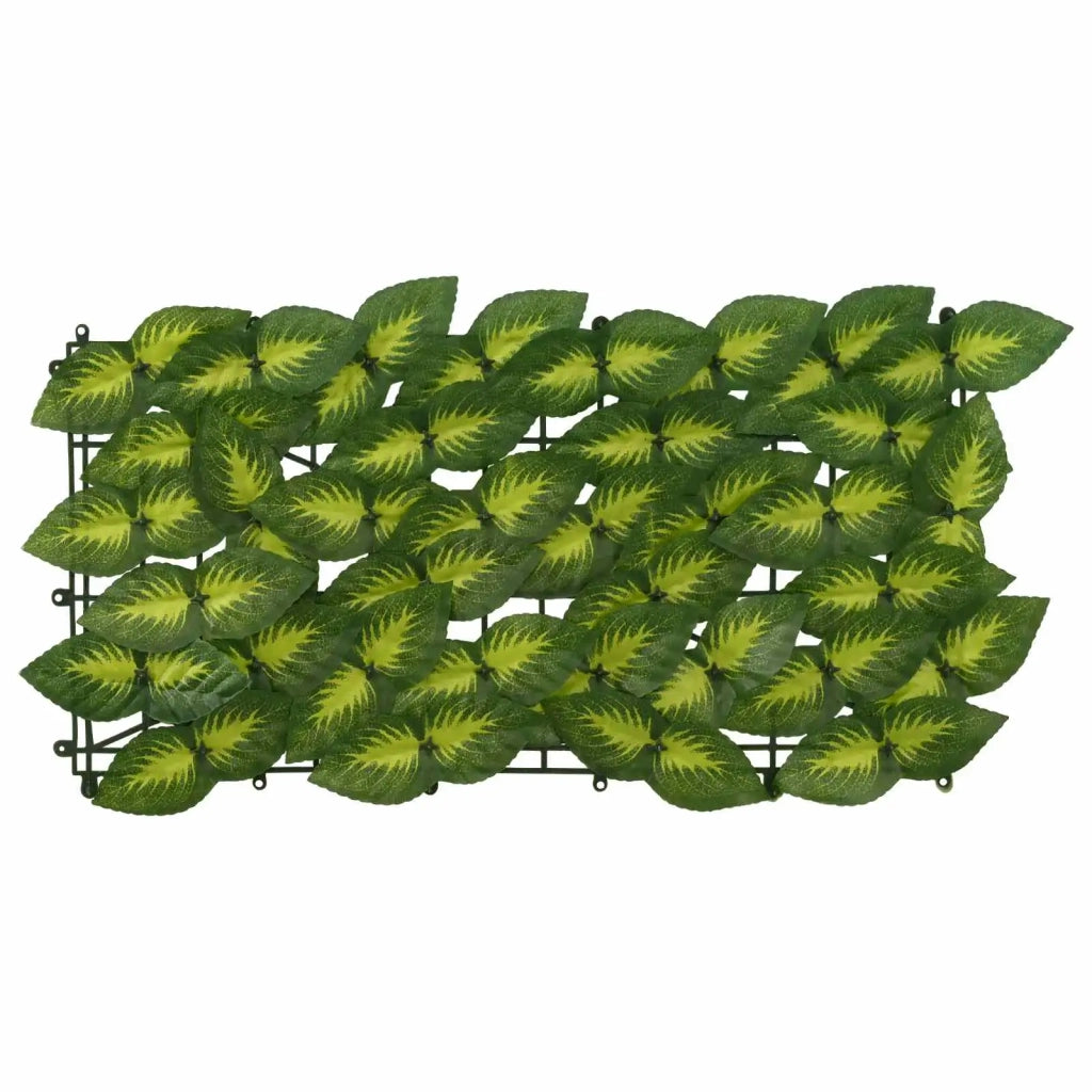 Schermo per balcone con foglie-Pannello per balcone Verde e Giallo 400 x 100 cm 509198