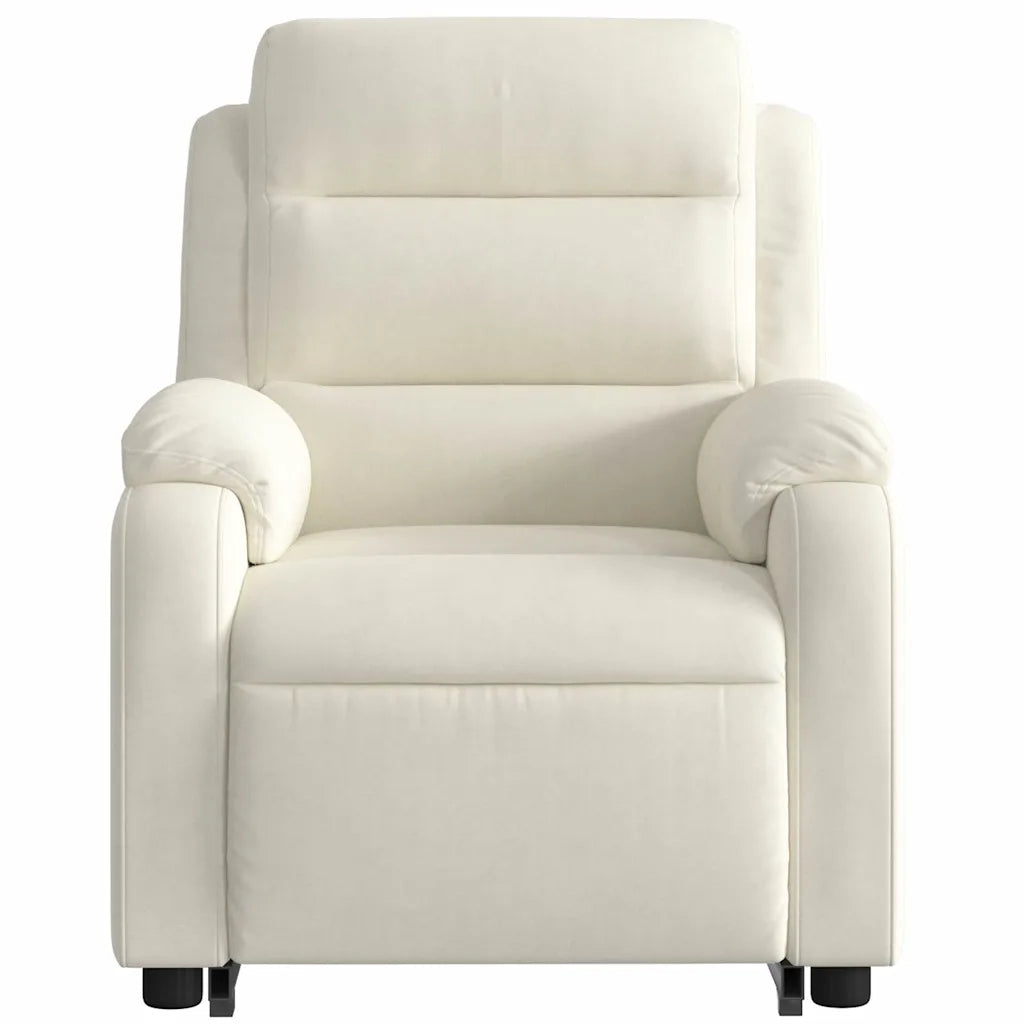 Poltrona Alzapersona Massaggiante Elettrica Crema Velluto 3205134