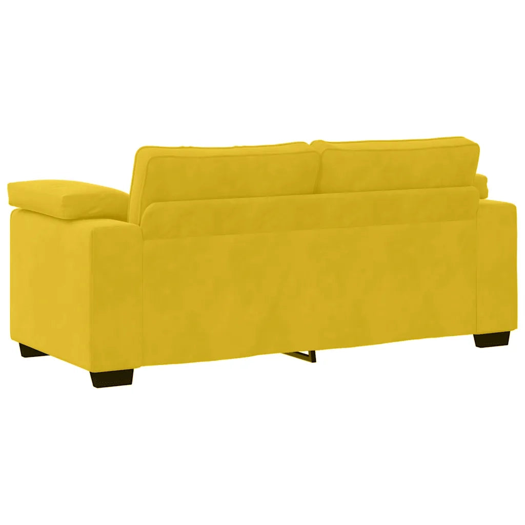 Divano Divanetto Giallo 180x77x82 cm in Velluto 4105273