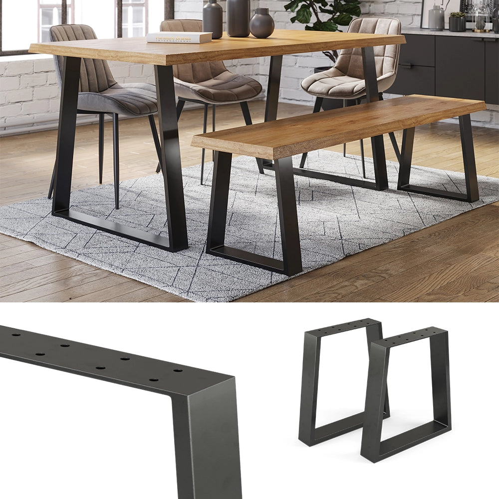 Vicco Gambe per tavolo Nero 40 x 42 cm Trapezoidale