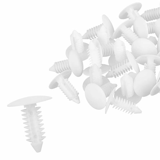 Set di Viti a Expansione 30 pz - Polimero - Diametro Foro 7 mm - Per Auto/Moto - Lunghezza Totale 24 mm - Per Spatini/Bumper - Clip di Attacco