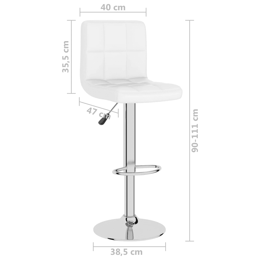 Sgabello da Bar Bianco in Similpelle 334219