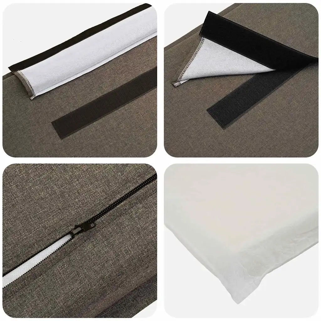 Testiera imbottita-Testiera con Cuscini-Testata Grigio Naturale e Chiaro 180 cm 581945