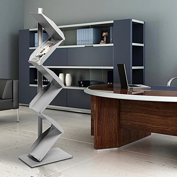 Espositore a ZIG ZAG con 6 ripiani