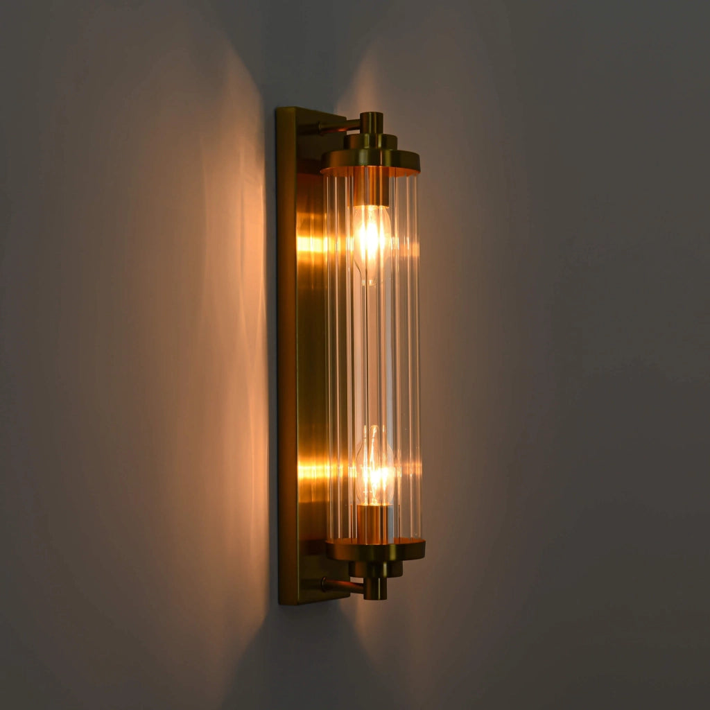 Applique Lorenzo oro 2xE14 vetro metallo Light Prestige
