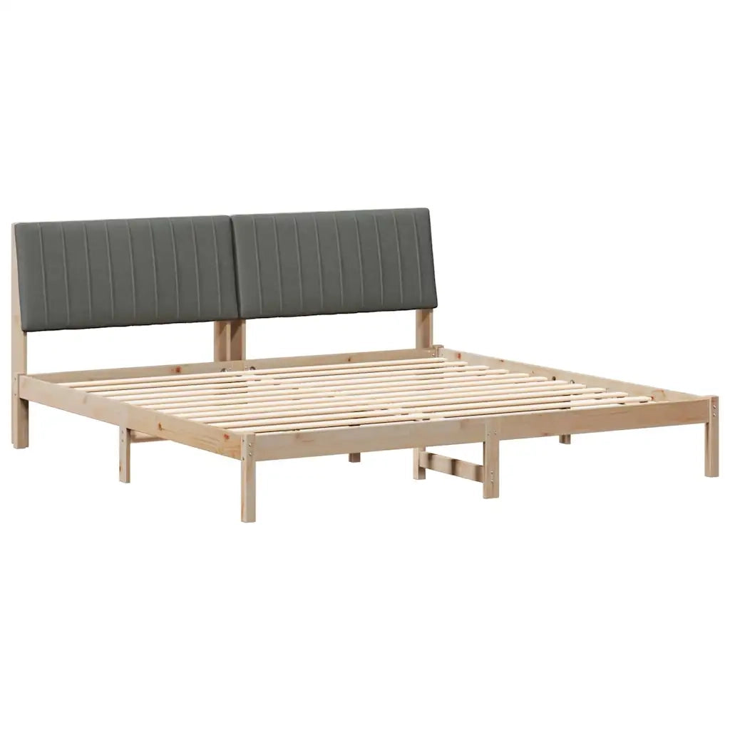 Struttura del letto-Giroletto Marrone 200 x 200 cm Pino massello 658056