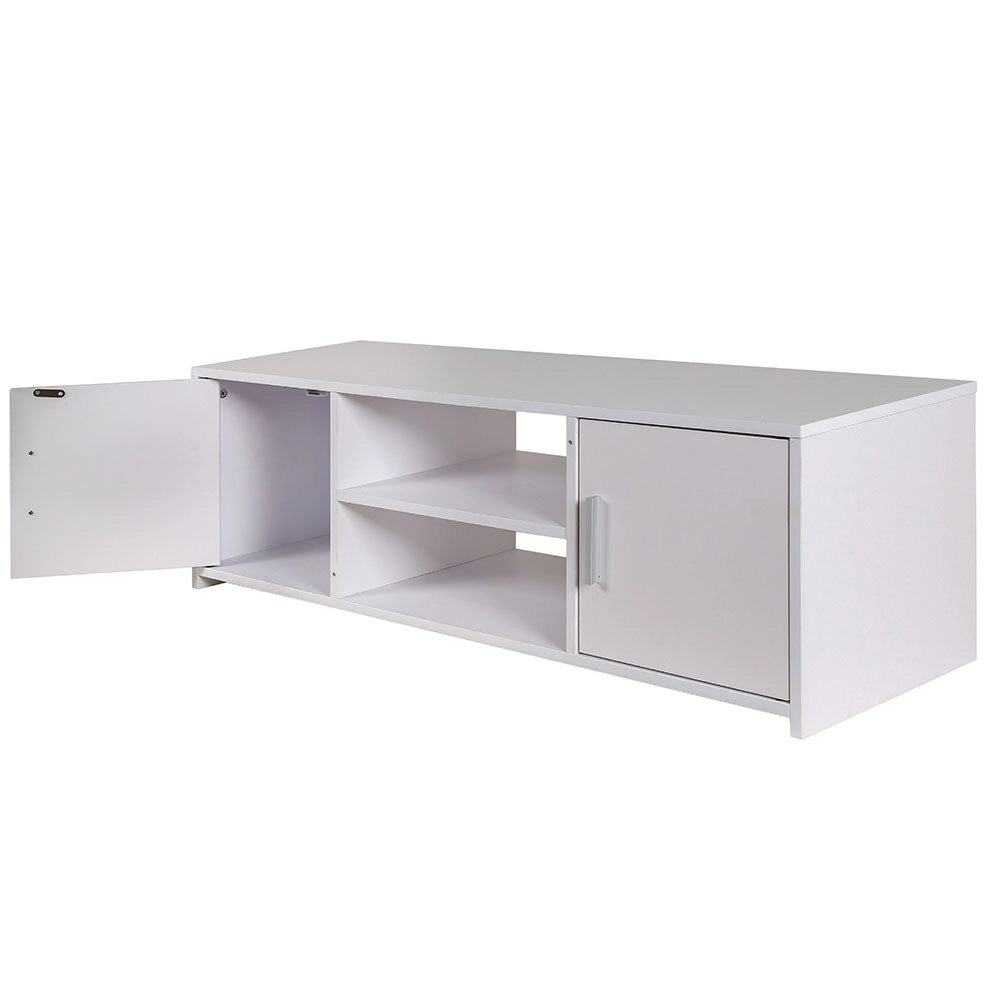 Mobile TV in Legno mdf Bianco Moderno con Ante e Scomparti Porta tv Salotto