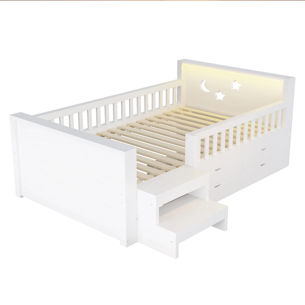 letto per bambini legno bianco 90 x 200 cm