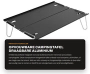 Tavolo da Campeggio Leggero - Inclinabile - Tavolo da Campeggio Flessibile - Tavolo da Campeggio Opportuno - Inclusa Tasca Portatile - Formato Compattato - Tavolo da Campeggio Opportuno