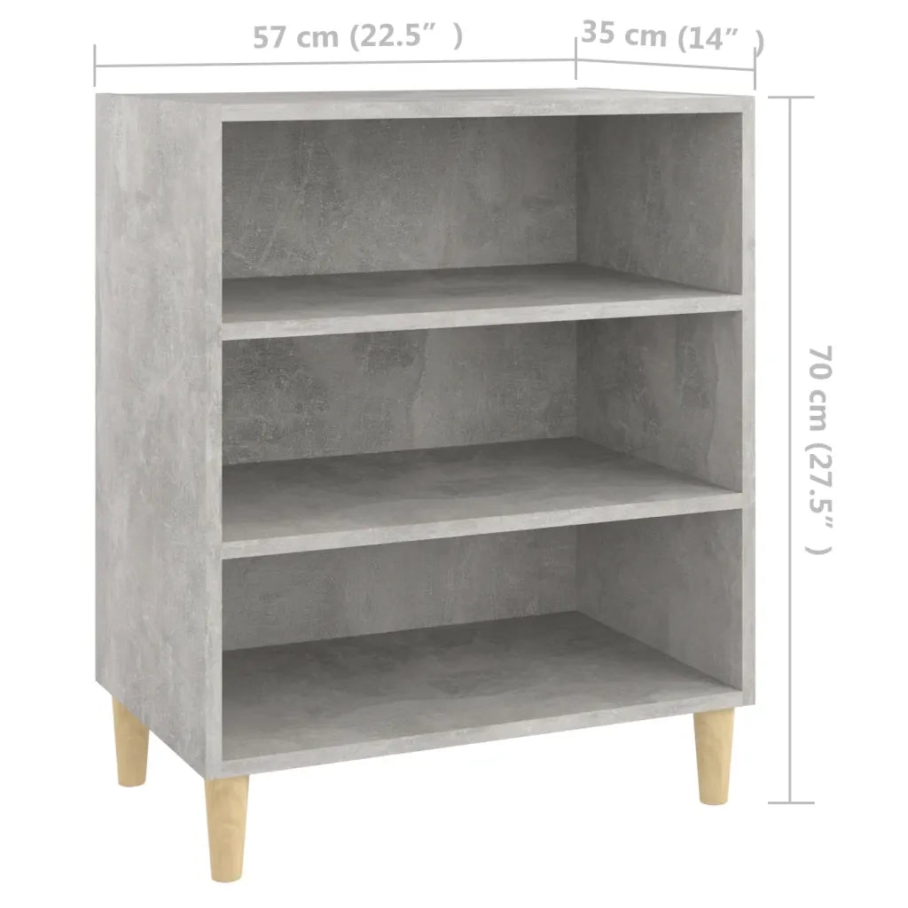 Credenza | Madia | Buffet da pranzo | Armadio da pranzo Grigio Cemento 57x35x70 cm in Legno Multistrato