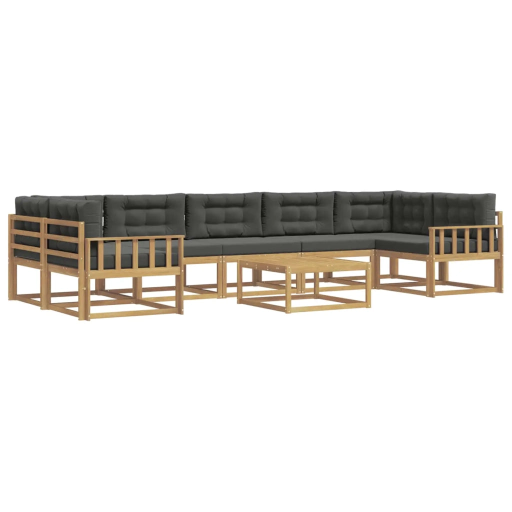 Set di divani da esterno 6 pz Bianco e Antracite 3386196