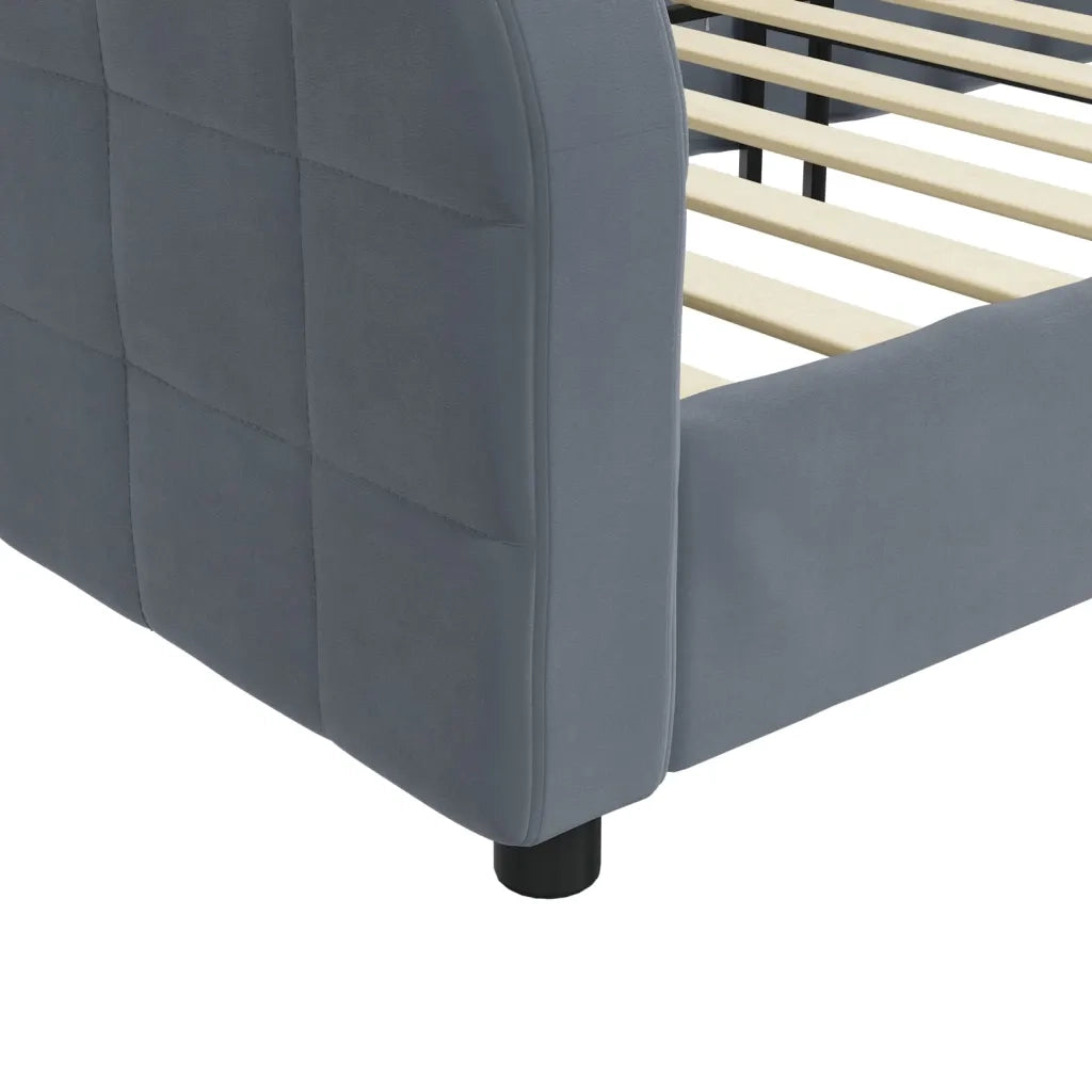 Letto da Giorno Grigio Scuro 80x200 cm in Velluto 354052