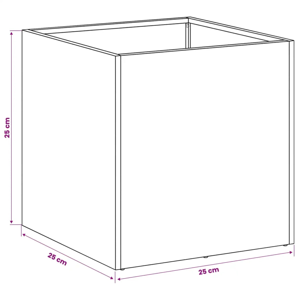 Vaso da giardino Antracite 25 x 25 x 25 cm 8004942
