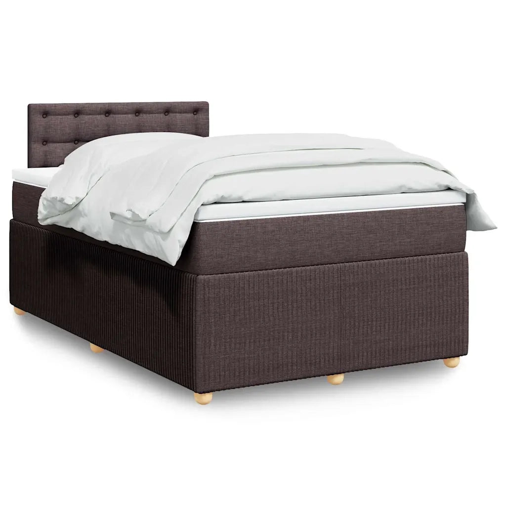 Giroletto a Molle con Materasso Marrone Scuro 120x190cm Tessuto 3289712