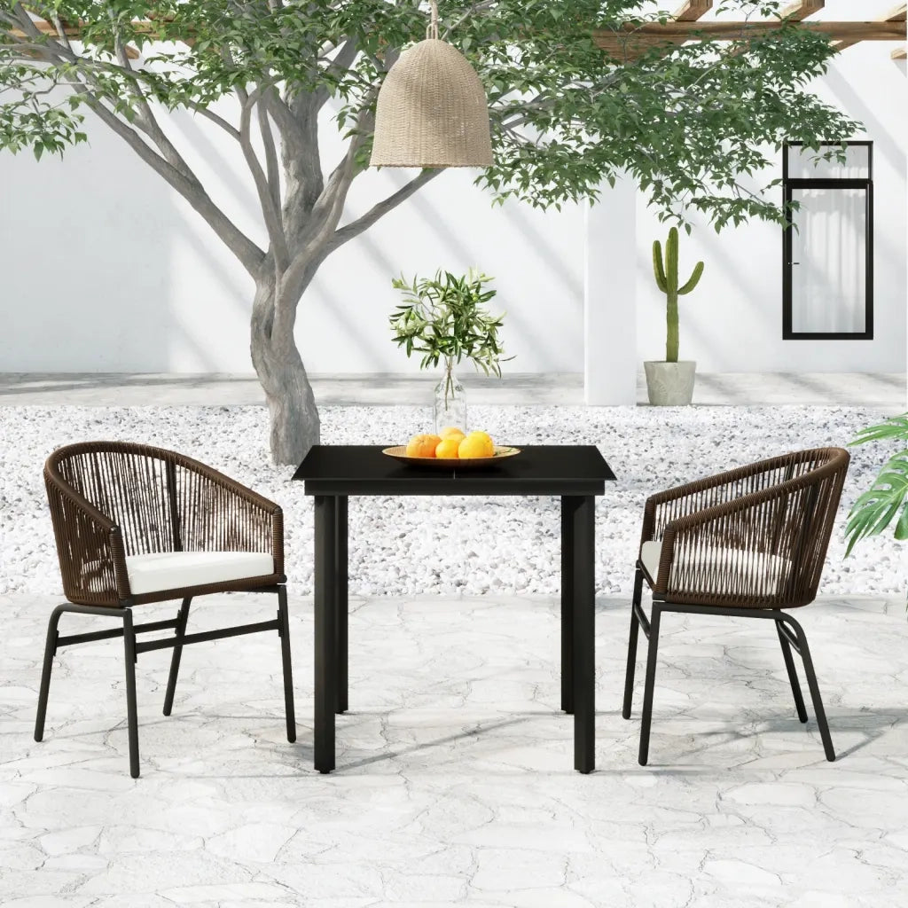 Set Mobili da Pranzo per Giardino 3 pz Marrone 3099227