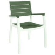 1 Pezzo Sedia da Giardino Monoblocco Harmony White Grey 59 x 60 x 86 cm