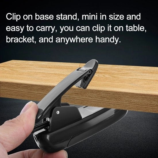 Lampada da lettura portatile con LED - Stand per musica e lettura - Clip on - Regolabile e trasportabile - Ricarica via USB - Lampada da lettura con scomparto per libri