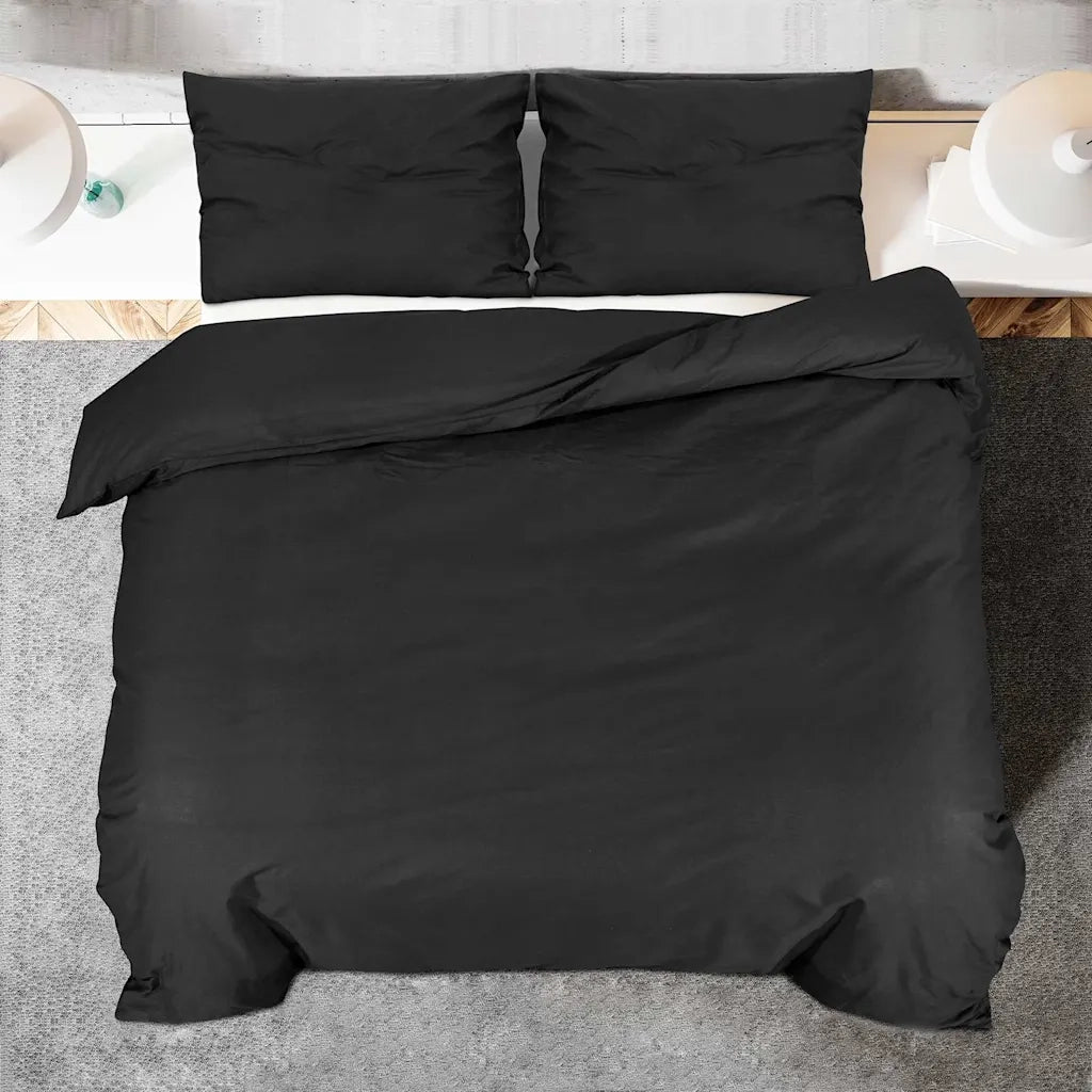 Set Copripiumino Nero 200x220 cm in Cotone CFW1893691