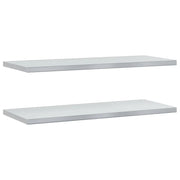 Mensole a Muro 2 pz-Set di 2 Scaffale a parete 100x40x3 cm Argento in Acciaio Inossidabile