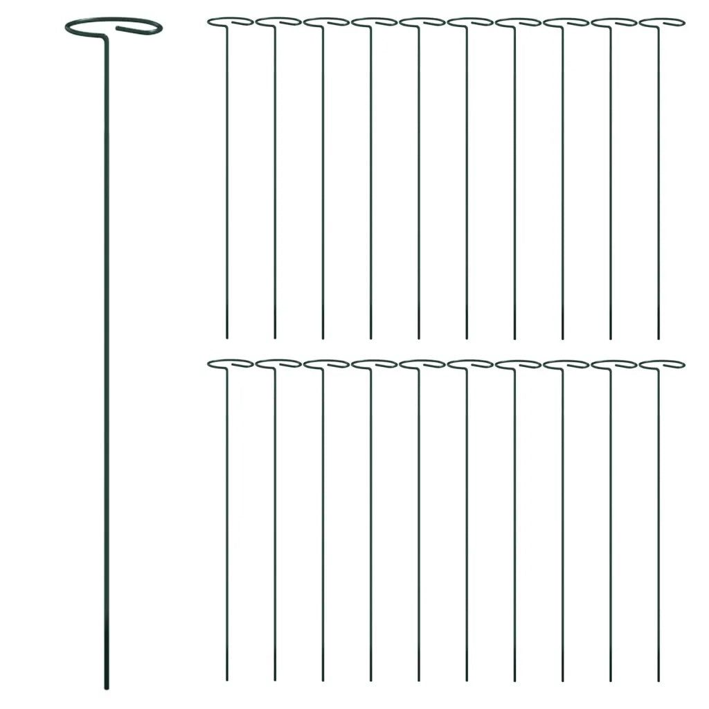 Supporti per Piante da Giardino 20 pz Verde Scuro 40 cm Acciaio CFW7863964
