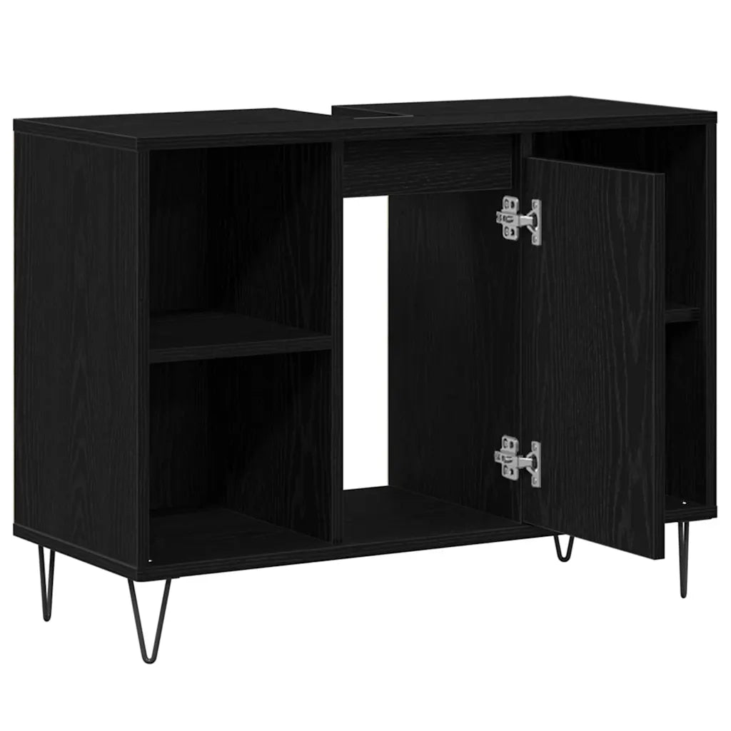Mobile da Bagno Nero 80 x 33 x 60 cm Legno multistrato 873897