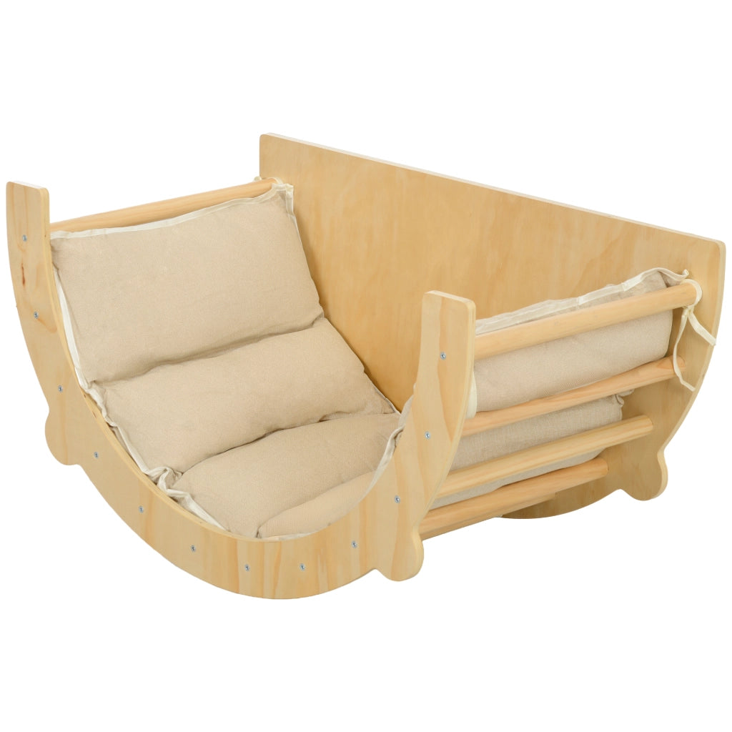 Arco Montessoriano 3 in 1 ¨C Xylo ¨C Struttura Arrampicata Tavolo Dondolo Bambini 18-48 Mesi Legno