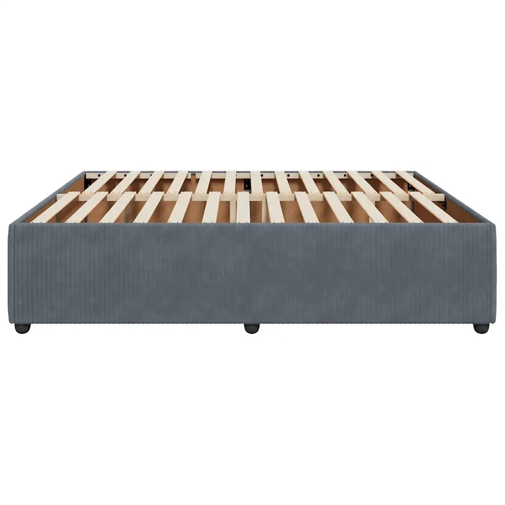 Giroletto senza Materasso-Struttura Letto Grigio Scuro 180x200 cm Velluto 493358