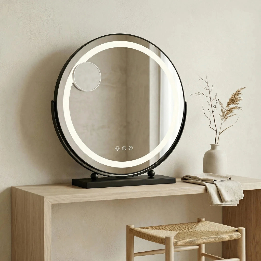 Specchio Led Make-up Black 50 Cm