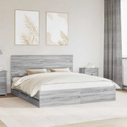 Struttura del letto con cassetto Grigio Sonoma 200 x 200 cm 3411812