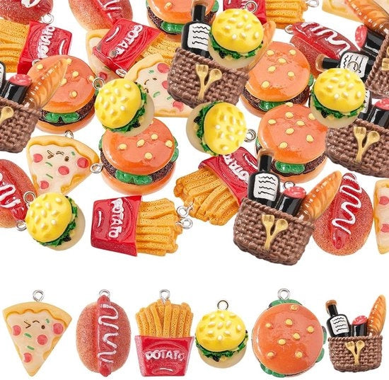 30 pezzi di cibo imitativo per servizi per gioielli e artigianato