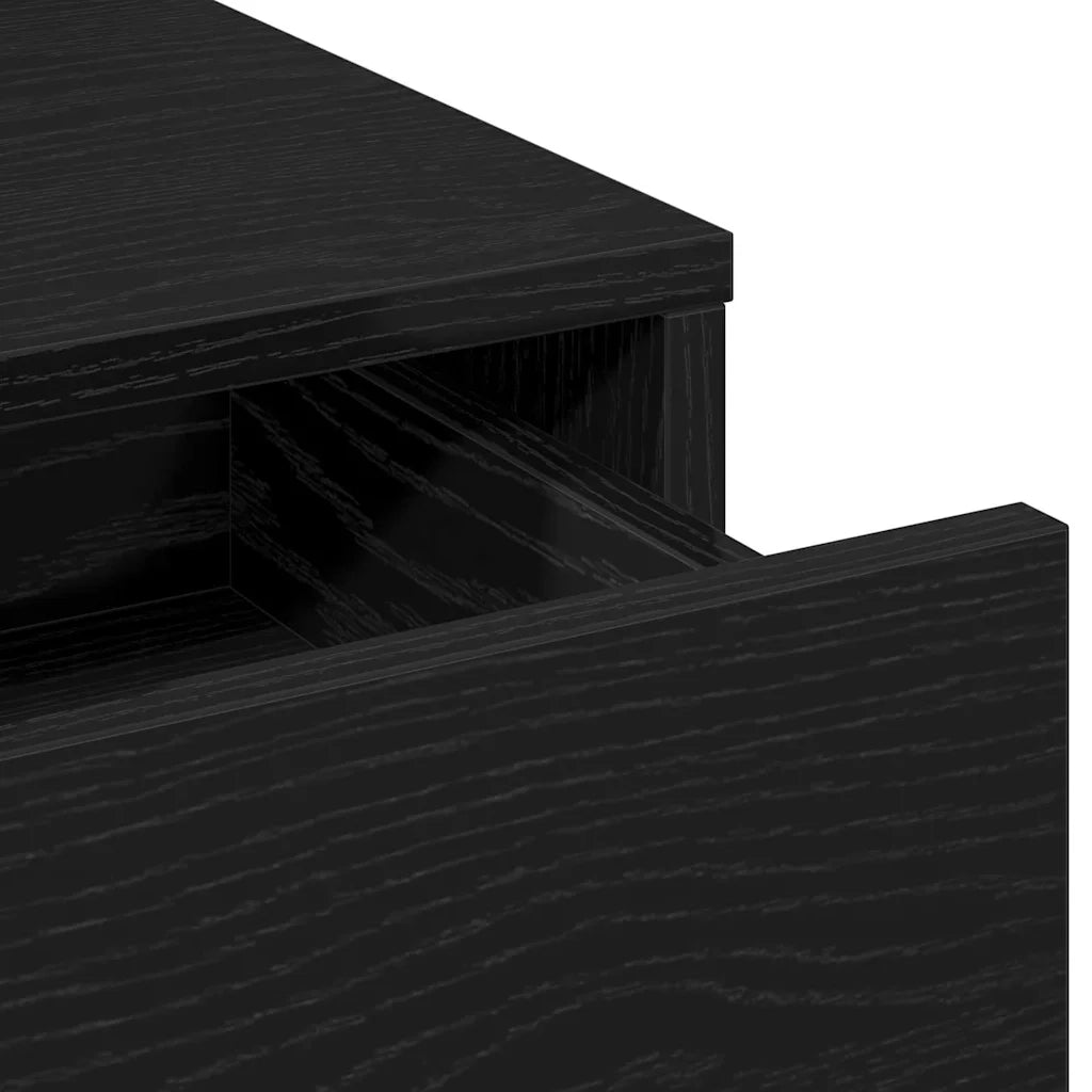Toeletta | Tavolo da Trucco Rovere Nero 50 x 41 x 140 cm Legno multistrato