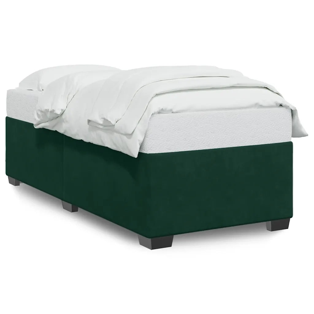 Giroletto senza Materasso Verde Scuro 100x200 cm in Velluto 3284616