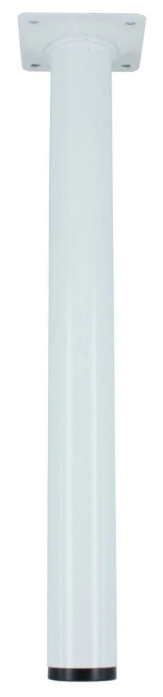 4pz piedino acciaio diametro 30 h cm.10 colore bianco cod:ferx.24467