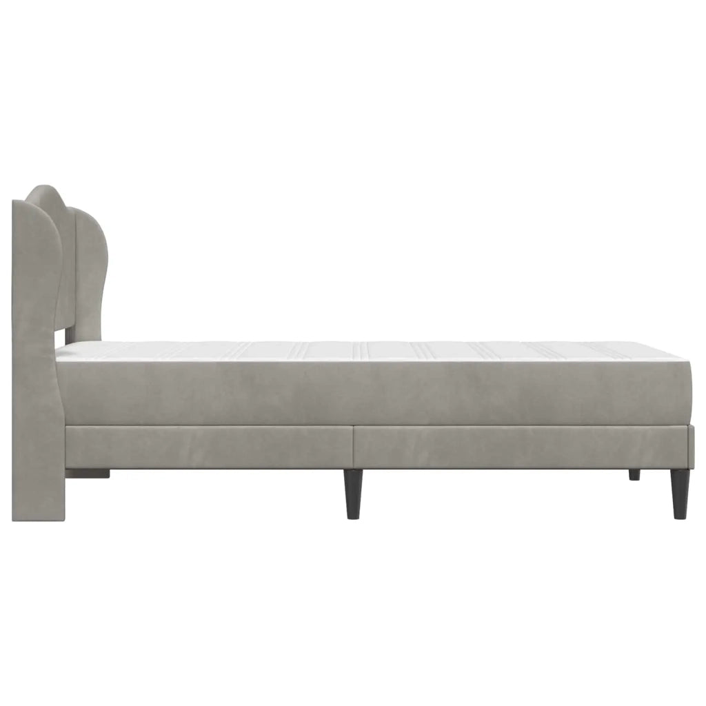 Letto singolo | Letto per adulti | Struttura del letto Grigio Chiaro 100 x 200 cm Velluto