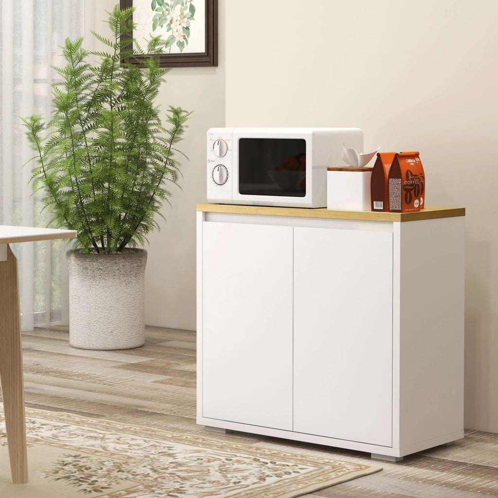 Mobile per Ingresso con Ante e Ripiano ¨C Minimal ¨C 80x37x75 Bianco